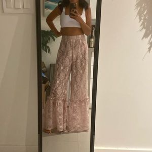 Printed Flare Pants Beach Cover Up